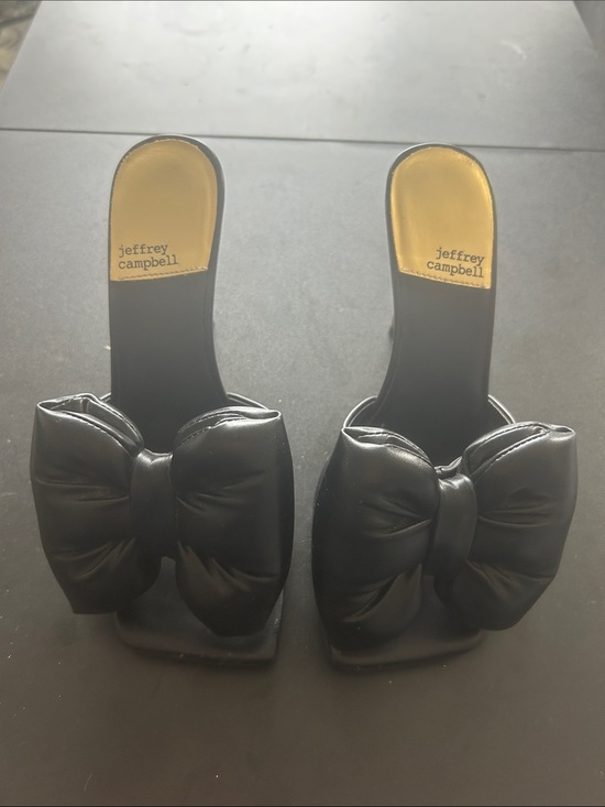 Jeffrey Campbell Shoes - Jeffrey Campbell Black Bow Slide Mules